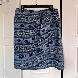 Charter Club Blue Patterned Skirt